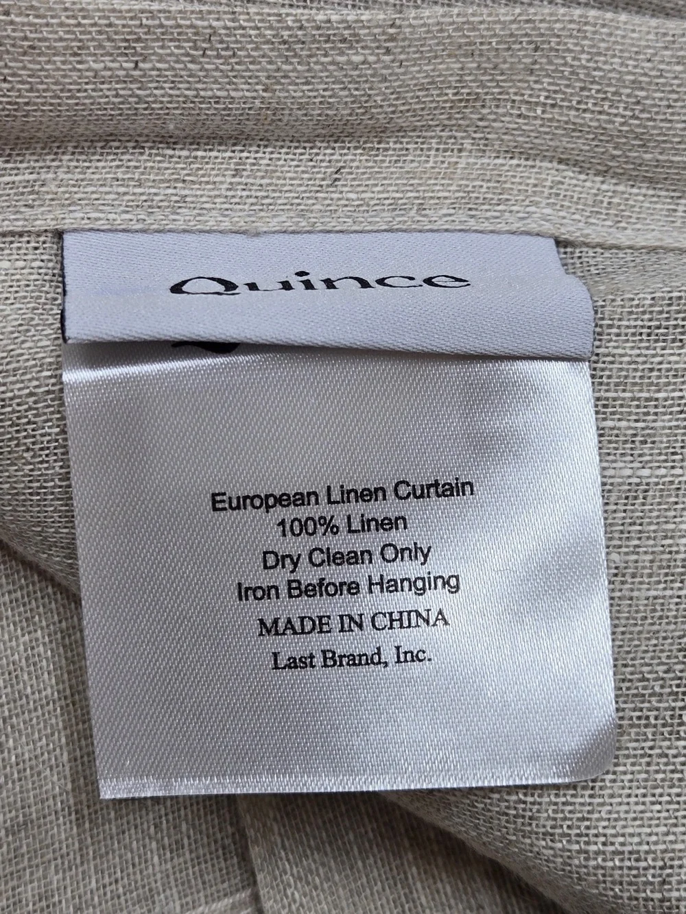 QUINCE Set Of 2 48x108 European Linen Sheer Curtains Flax 9962
